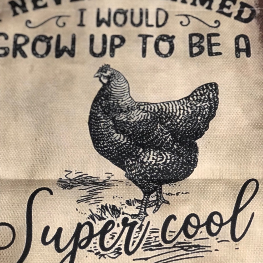 Never dreamed I would grow up and be a super cool chicken lady garden flag